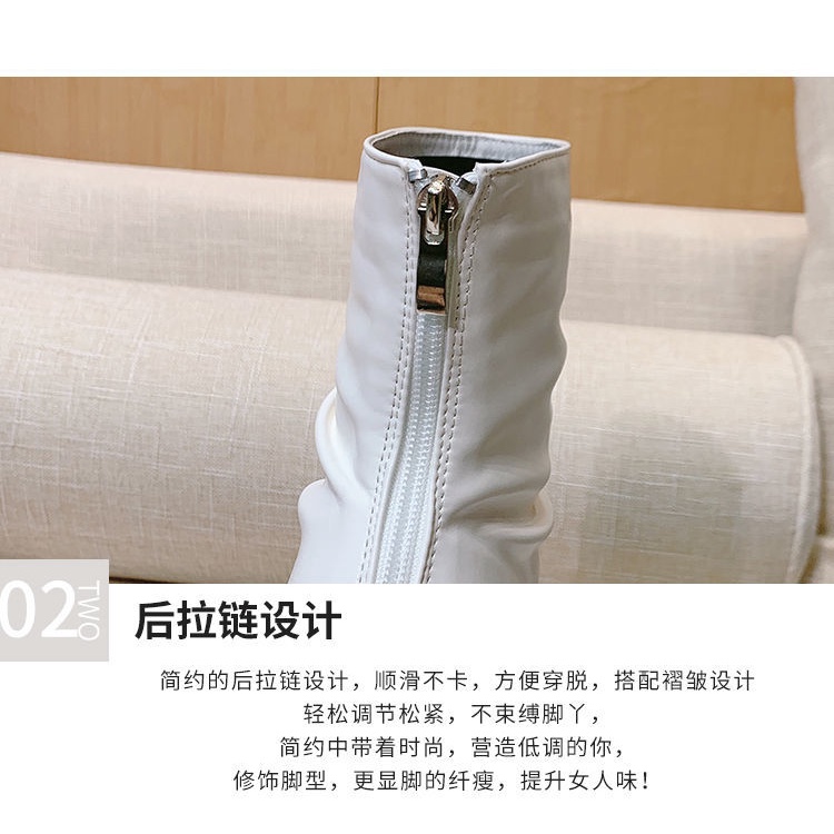 Mới Siêu Cao Gót Giữa Ống Giày Bốt Nữ Mùa Đông Dày Gót Nền Tảng Martin Giày Bốt Ghét Bầu Trời Cao Sàn Diễn Giày Cao Gót