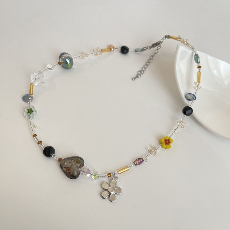Vòng Cổ Choker Mặt Hoa Bằng Acrylic Thanh Lịch Cho Nữ