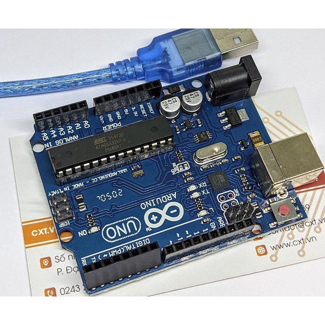 KIT Arduino UNO R3 ATmega328P đi kèm dây cáp, chip cắm | Shopee Việt Nam