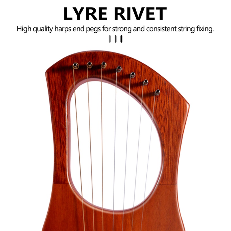 20 Chiếc Lyre Harp Chỉnh Pin Móng Tay Với 20 Chiếc Đinh Tán Bộ Cho Lyre Harp Nhỏ Đàn Harp Nhạc Cụ Dây