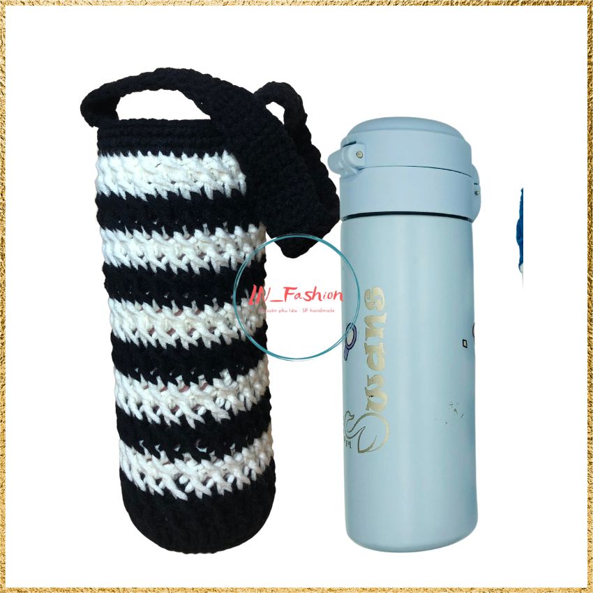 Túi Len Đựng Bình Giữ Nhiệt Handmade | Túi Đựng Ly Giữ Nhiệt | Túi Đựng Chai Nước Len Milk