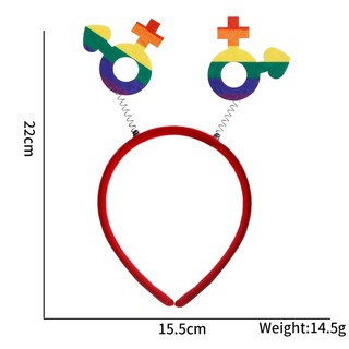 G13 Tháng Niềm Tự Hào LGBT Chủ Đề Tiệc Nhiều Màu Sắc Cầu Vồng Tình Yêu Băng Đô Trang Trí Vật Dụng Phụ Kiện Tóc G13