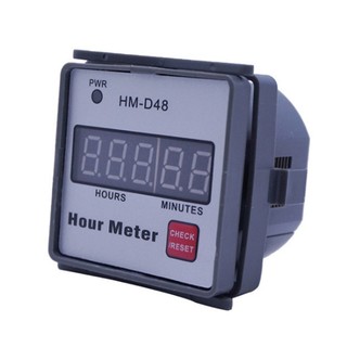 Đồng hồ đo thời gian ZUOO AC220V HM-D48 0 ‐ 99999h kỹ thuật số cho máy cắt cỏ, máy phát điện, động cơ, thiết bị