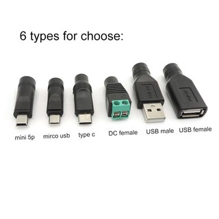 Cáp Chuyển Đổi Tăng Áp USB 5V Sang DC 5V 9V 12V Micro USB Mini 5pin Type C q1