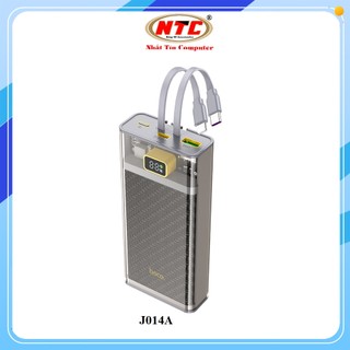 Pin Dự Phòng Hoco J104A 20000mAh QC3.0 22.5W, PD TypeC 20W, Kèm 2 cáp sạc (Xám)