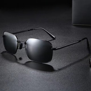 Sắc Thái Cho Nam Gấp Photochromic Kính Chống Nắng Lái Xe Có Khung Hợp Kim Kính Mắt Vuông Nam Ngoài Trời Phân Cực Lái Xe Kính Mát