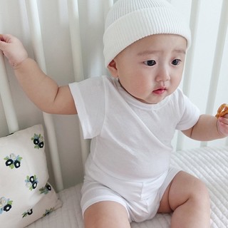 Bộ cộc tay cotton trơn nhiều màu cho bé trai và bé gái