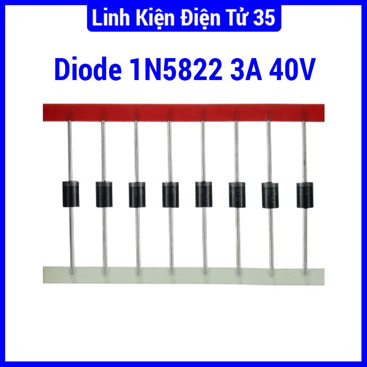 Diode bán dẫn 1N5822 3A 40V Schottky tốc độ chuyển mạch cao hơn và tổn ...