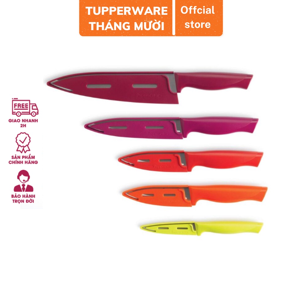 Bộ dao Tupperware Essential 5 món có nắp | Shopee Việt Nam