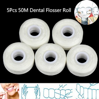 Cuộn Chỉ Nha Khoa 5 Cuộn 50m Làm Sạch Răng Miệng