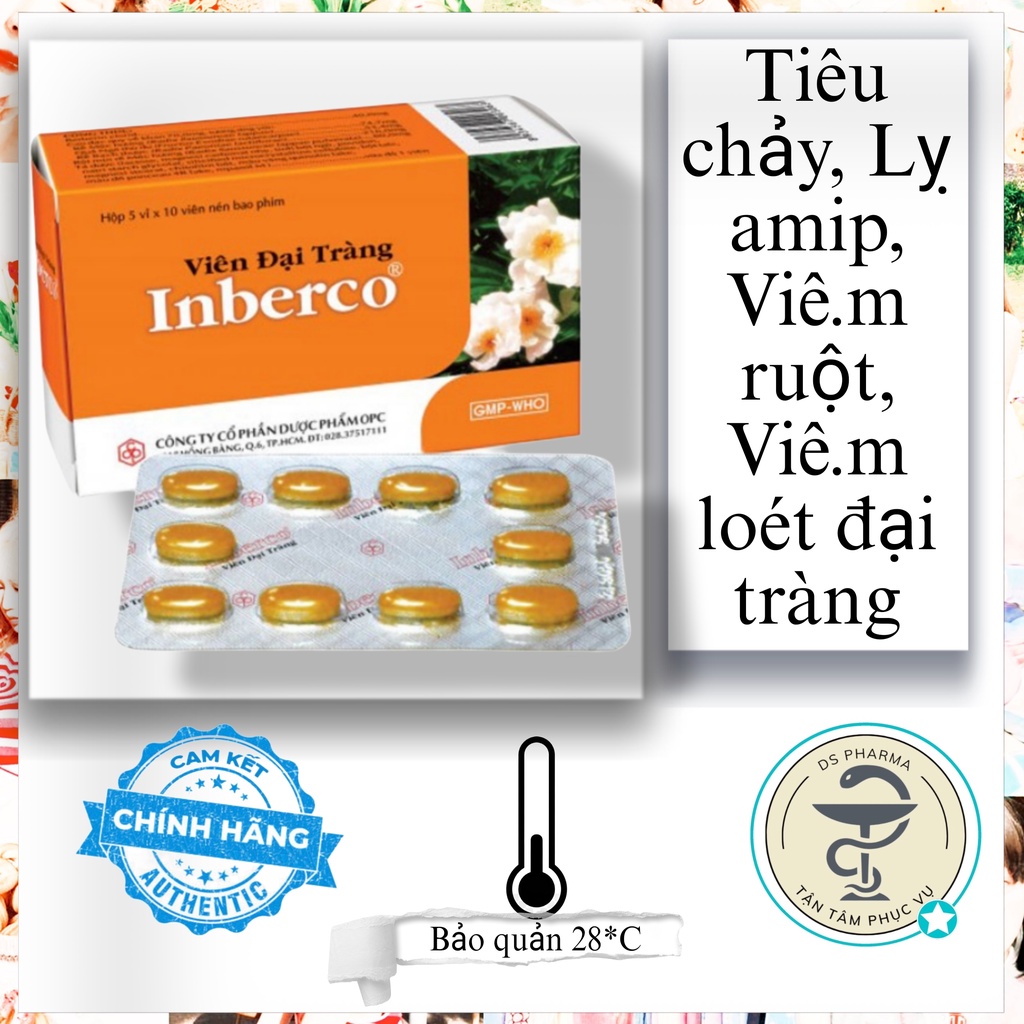 Viên Đại Tràng INBERCO OPC Hỗ trợ giảm các chứng tiêu chảy, viêm đại ...