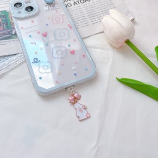 Nút Cắm Chống Bụi Cho Cổng Sạc Điện Thoại Di Động diy Hình Thỏ / Mèo / Cầu Vồng / Hoa Chống Bụi