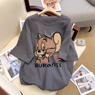 Áo thun HIIXIIVI cotton tay ngắn dáng suông in hình trẻ trung thời trang unisex size 5XL