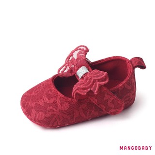 Mg-infant Bé Gái Giày Chống Trơn Trượt Mềm Đế Ren Nơ Đế Bằng Tập Đi Đầu Tiên Tập Đi Mùa Xuân Thu Giày Công Chúa