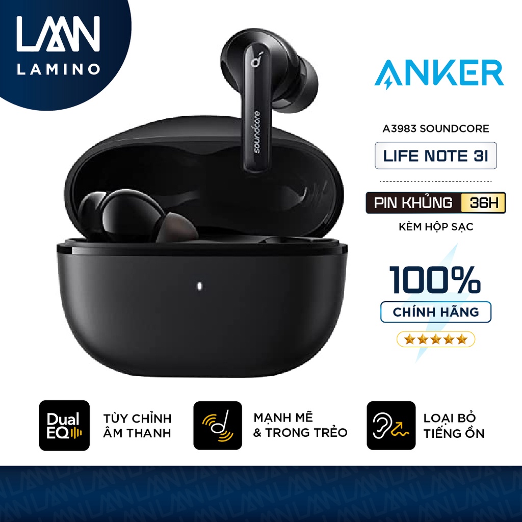 Tai Nghe Kh ng D y SOUNDCORE by ANKER Life Note 3i True Wireless TWS 