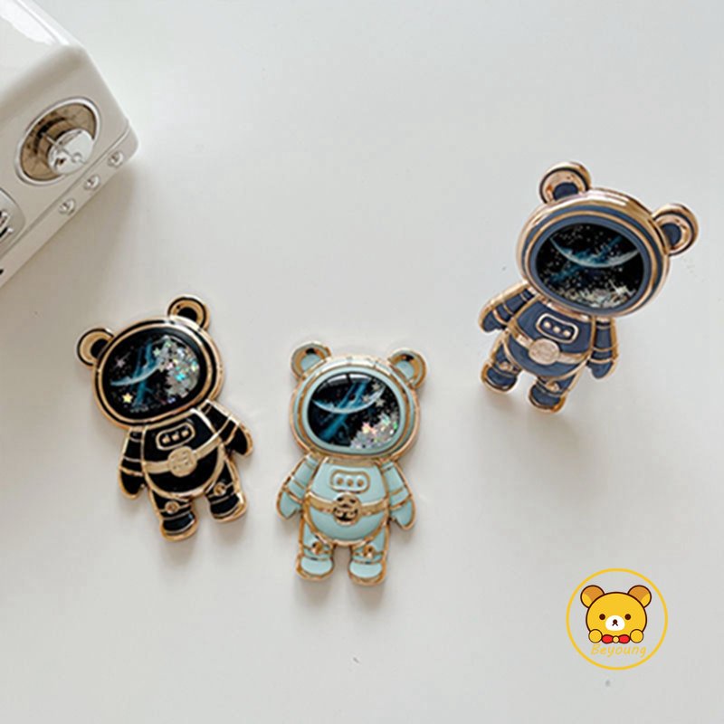Giá đỡ điện thoại hình gấu 3D dễ thương, giá đỡ gấp đa năng, treo lưng, giá đỡ ngón tay cho điện thoại thông minh