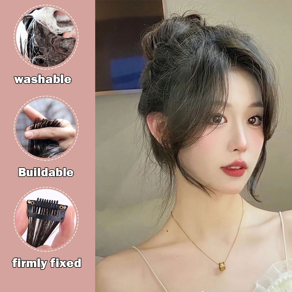 Bộ Tóc Giả 3 Màu Nâu Đen Kiểu Pháp Cho Nữ