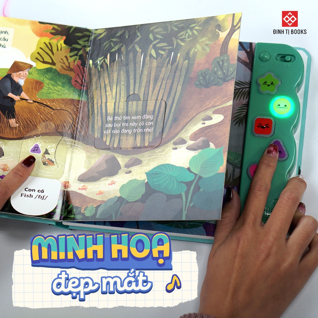 Ảnh Sách âm thanh 5 nút kèm chuyển động tương tác cho trẻ từ 0 - 6 tuổi - Nhiều chủ đề - Đinh Tị Books 4