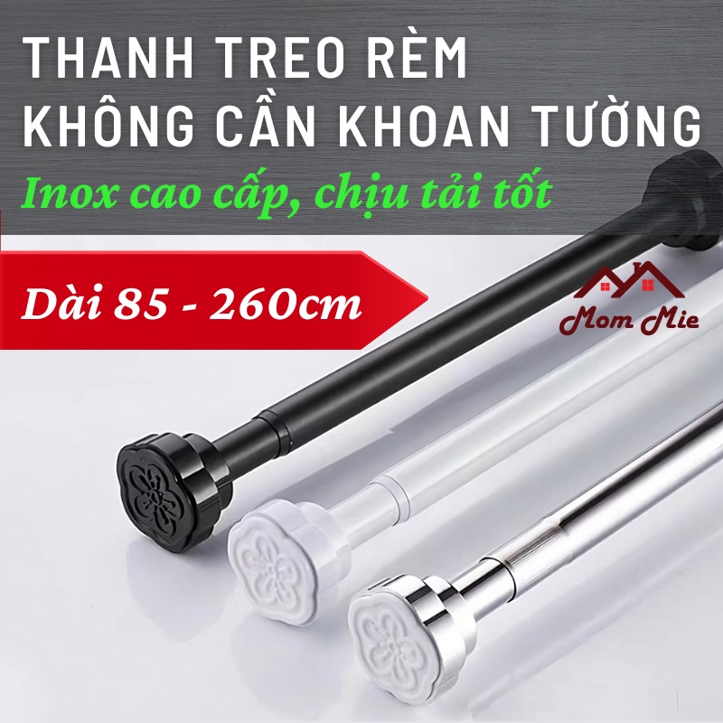 [Cao cấp] Thanh treo rèm inox không khoan tường kích thước sử dụng 85 ...