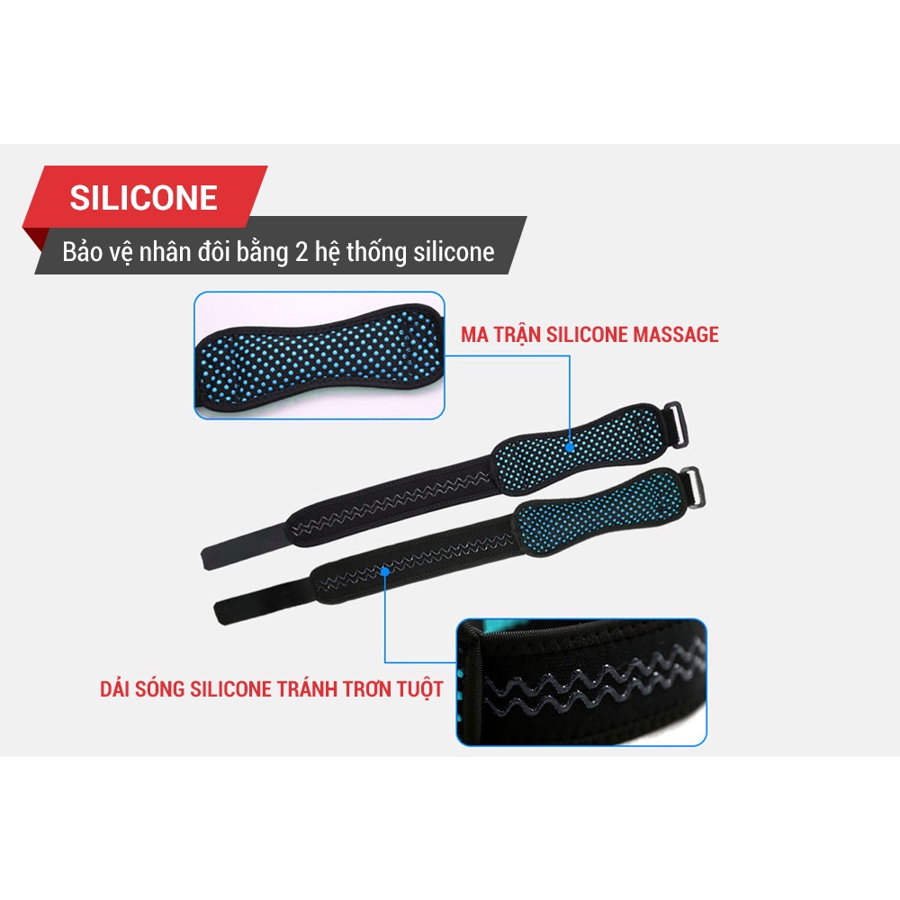 Bó gối thể thao cao cấp GoodFit GF516K với đệm bảo vệ dày dặn, silicone chống trượt tốt