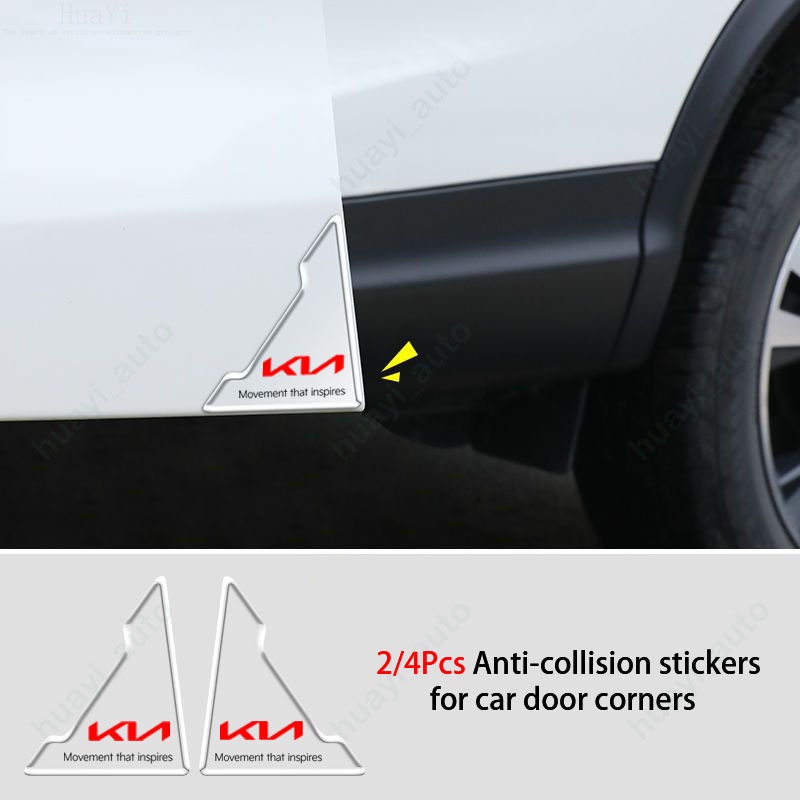 2 / 4 Miếng Dán Góc Cửa Xe Hơi Trong Suốt Chống Trầy Xước Cho Onet niro cerato Sonic rio sportage morning Selenos k2 k3 k5
