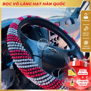 Bọc vô lăng hạt Hàn quốc đính hạt pha lê, bọc vô lăng xe ô tô, xe tải, chống mồ hôi tay