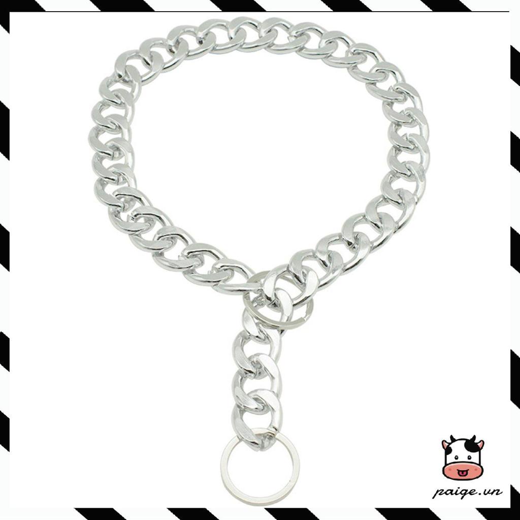 Choke Chain Dog Collar Heavy Duty Dog Chain Collar And Leash SET