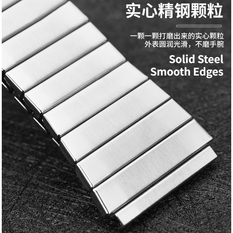 Dây Đeo Thay Thế 18mm Bằng Thép Không Gỉ Đánh Bóng Cho Đồng Hồ Thông Minh