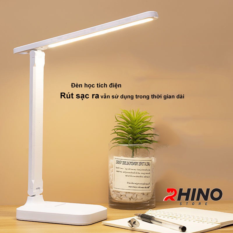 Ảnh Đèn học LED bảo vệ mắt chống cận cảm ứng Rhino L201, tích điện đa năng làm việc, để bàn học 2