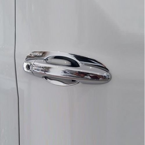 Ốp tay nắm cửa, hõm cửa ô tô Toyota Vios đời 2014 -2025, Chất liệu nhựa ABS mạ crom