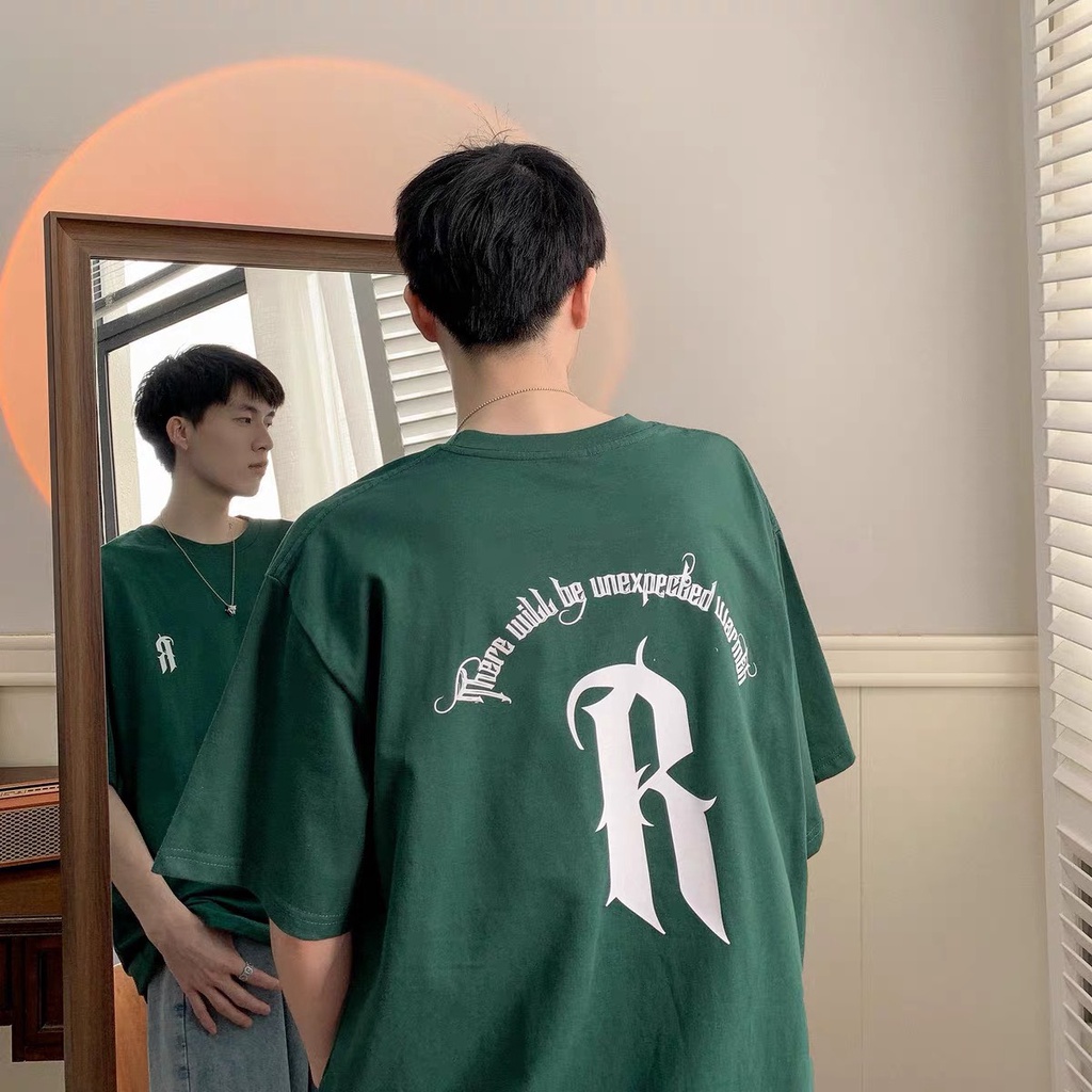 [RẺ VÔ ĐỊCH] Áo Thun tay lỡ unisex - Chữ R- là điểm nhấn, chất cotton ...