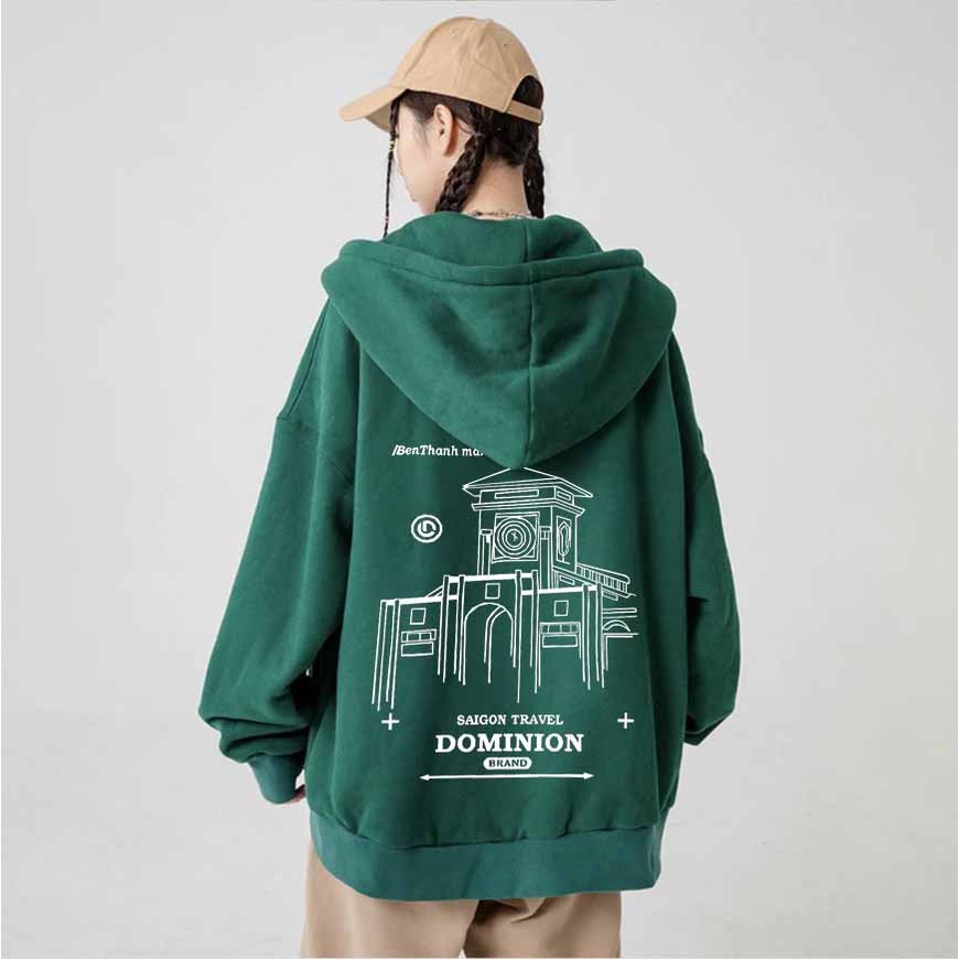 Áo hoodie nam nữ unisex cặp đôi Bến Thành nỉ bông form rộng có mũ ulzzang hàn quốc cute chống nắng k1