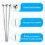 15 Chiếc Cocktail Picks, 4 Inch Có Thể Tái Sử Dụng Thép Không Gỉ Chọn Cocktail Tăm Cho Ô Liu Món Khai Vị Sandwich