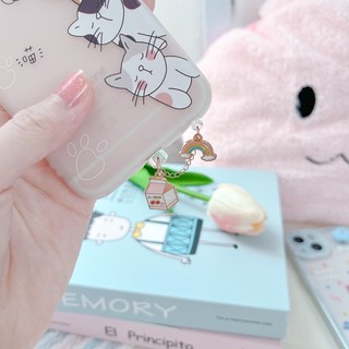 Nút Bịt Chống Bụi Cho Lỗ Cắm Điện Thoại Di Động Hình Chân Mèo Màu Cầu Vồng Dễ Thương