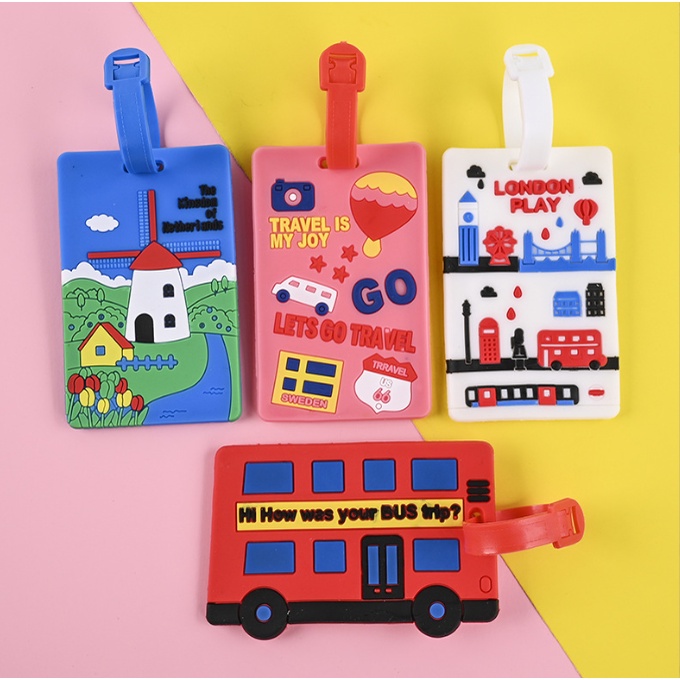 Thẻ Hành Lý Name Tag Bảng Tên Thẻ Treo ValiI Silicon Chống Thất Lạc Cho Balo Vali Siêu Cute THLTT01
