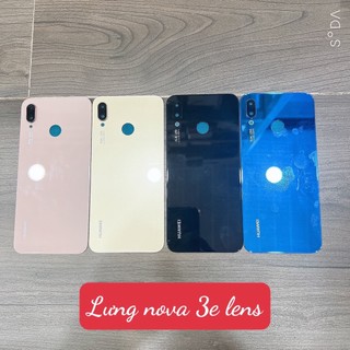 Lưng vỏ huawei nova 3e, nắp lưng, lưng kính có kính camera ngoài, viền lens p20 lite, NE-TL00, ANE-LX1, ANE-LX2, ANE-LX3