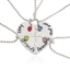 Bộ 4 Vòng cổ Tình Bạn Mặt Hình Nửa Trái Tim Thời Trang 2023 Best Friend Heart Pendant Necklace Adjustable Choker Jewelry Sets Geometry Couple Gift Party Jewelry Accessories Gift