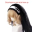 KIN Halloween Veil Có Lược Lolit Mũ Đội Đầu Ren Đen Veil Lolit Mũ Lolit Băng Đô Quấn Tóc Lolit Đầu Cros Băng Đô