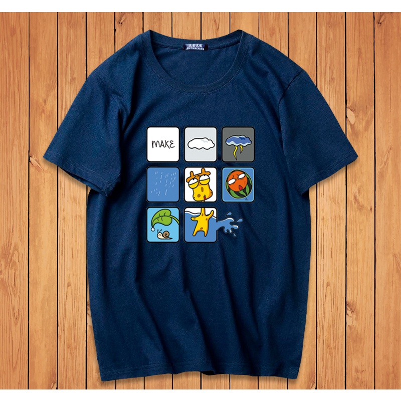 Áo Thun Nam Form Rộng HappyTee - Mẫu Họa Tiết Hoạt Hình  Ngộ Nghĩnh Chất Vải Cotton 100 Màu Đỏ,Trắng,Đen,Xanh Navi