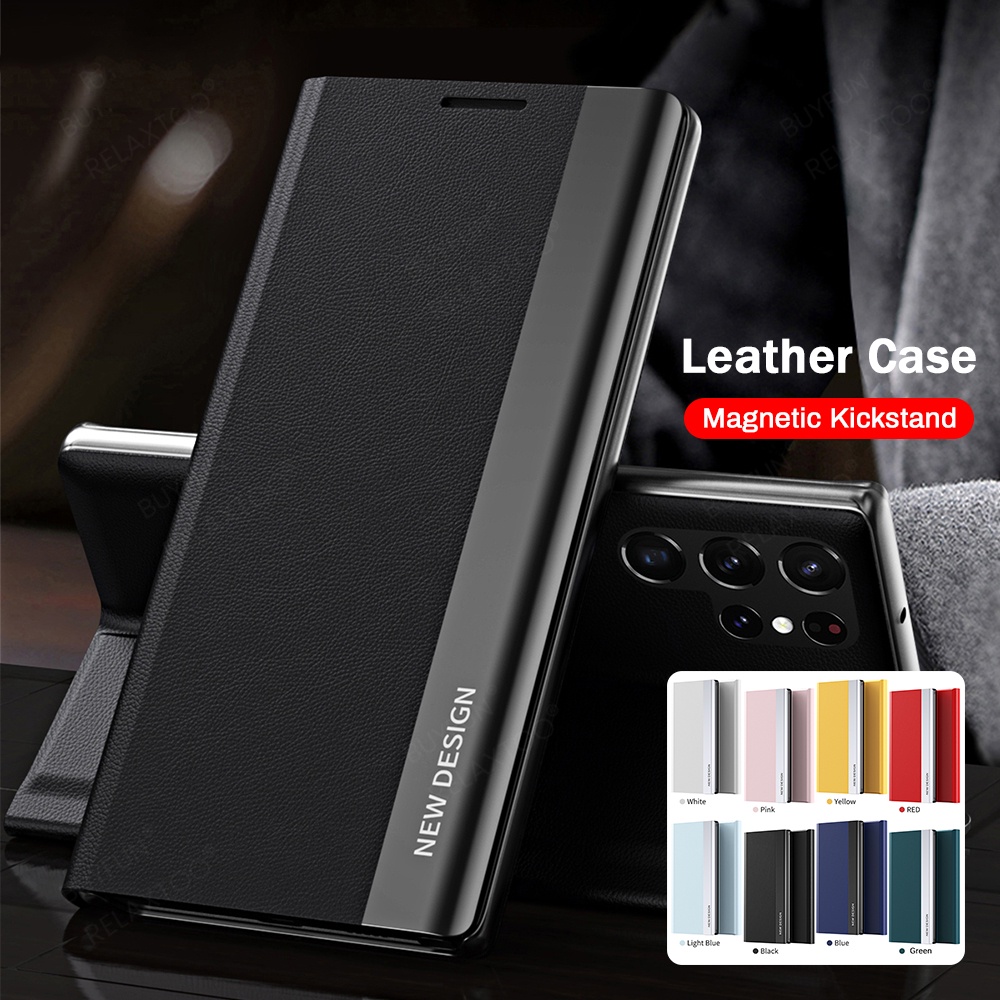 Sumsung S Ultra Case D Plating Leather Flip Magnetic Stand Cover For Samsung Galaxy S