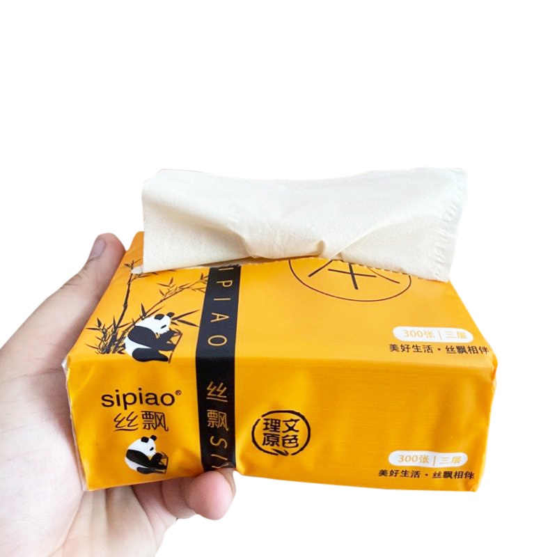 GIẤY ĂN GẤU TRÚC SIPIAO THÙNG 30 GÓI HÀNG VIỆT , Loại 270 tờ [Hàng có sẵn]