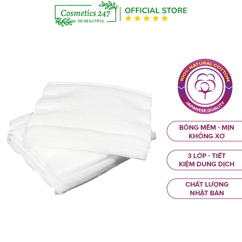 Ảnh Bông tẩy trang Yusachi Suzuran Cao Cấp Nhật Bản 100% Cotton - 200 miếng 4
