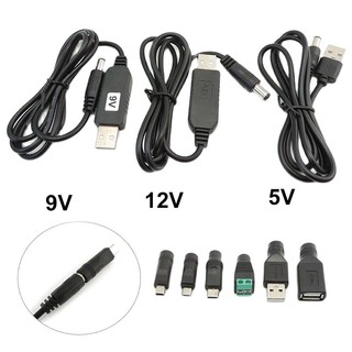 Cáp Chuyển Đổi Tăng Áp USB 5V Sang DC 5V 9V 12V Micro USB Mini 5pin Type C q1