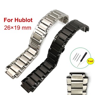 HUBLOT Dây Đeo Đồng Hồ Bằng Thép Không Gỉ 27X19Mm Có Khóa Bướm