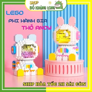 Đồ Chơi Lắp Ráp Mô Hình Thỏ Phi Hành Gia Andy And Ann Đèn Led Sẵn Pin Full Box 3D - BỐ KHỦNG LONG