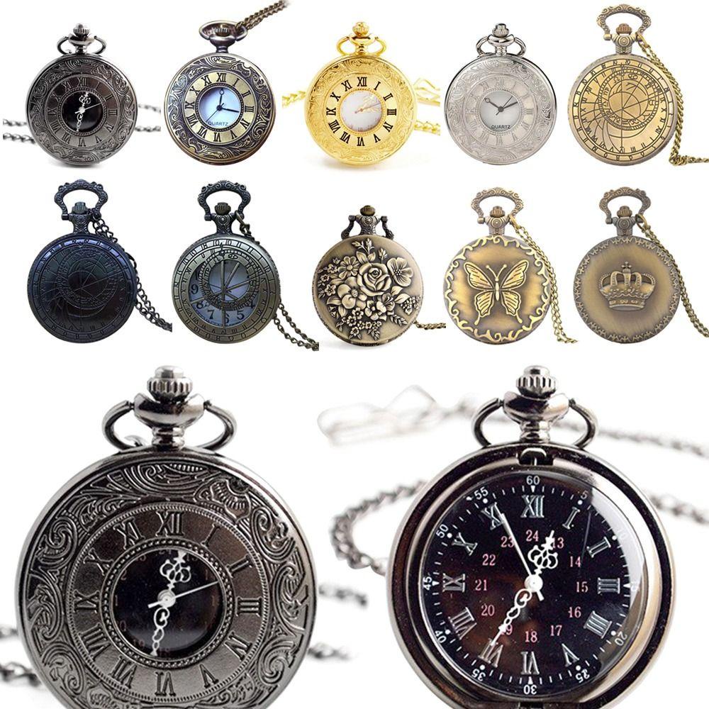 Đồng hồ HOBBYIN Fob có vòng cổ Đồng hồ bỏ túi thạch anh cổ điển