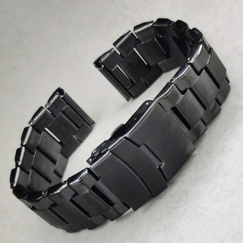 Dây đeo đồng hồ bằng thép không gỉ bán rắn 20mm 22mm Dây đeo đồng hồ cho SEIKO DIver Lặn Skx007 Vòng tay nam nữ Bạc Flat End Dây đeo đồng hồ đeo tay Dây đeo cổ tay Vàng đen Bạc