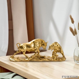 [Funfun1] Tượng Gấu Và Bò Sáng Tạo Giống Thật Để Bàn Trang Trí Tủ Quà Sinh Nhật