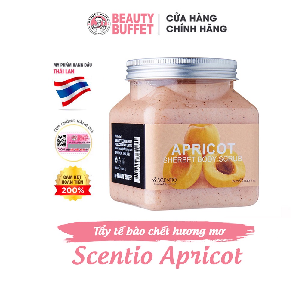Ảnh Tẩy tế bào chết toàn thân quả mơ Scentio Apricot Sherbet Body Scrub 350ml 1