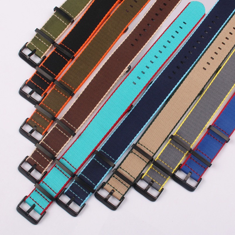 Dây Đeo Đồng Hồ Bằng Nylon Chất Lượng Cao 20mm 22mm One Piece Cho Nam Nữ